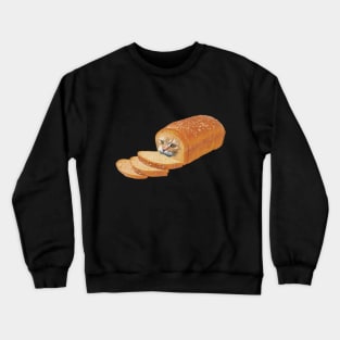 Cat Loaf Kitty Kitten Bread Breadloaf Cats Funny Crewneck Sweatshirt